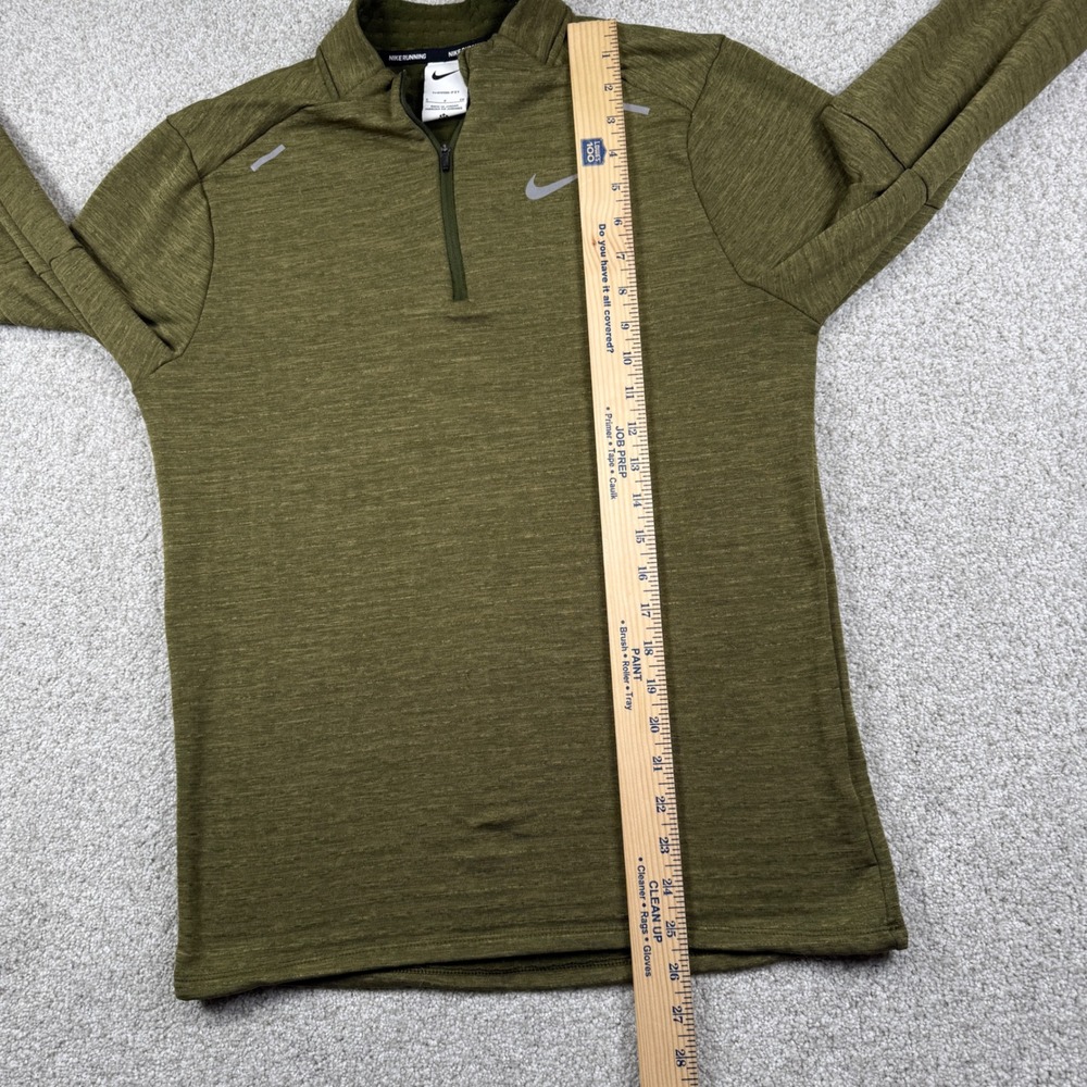 Nike Therma-FIT Running 1/4 Zip Mens Small Olive Green DD5662-326 Pullover - Picture 4 of 7